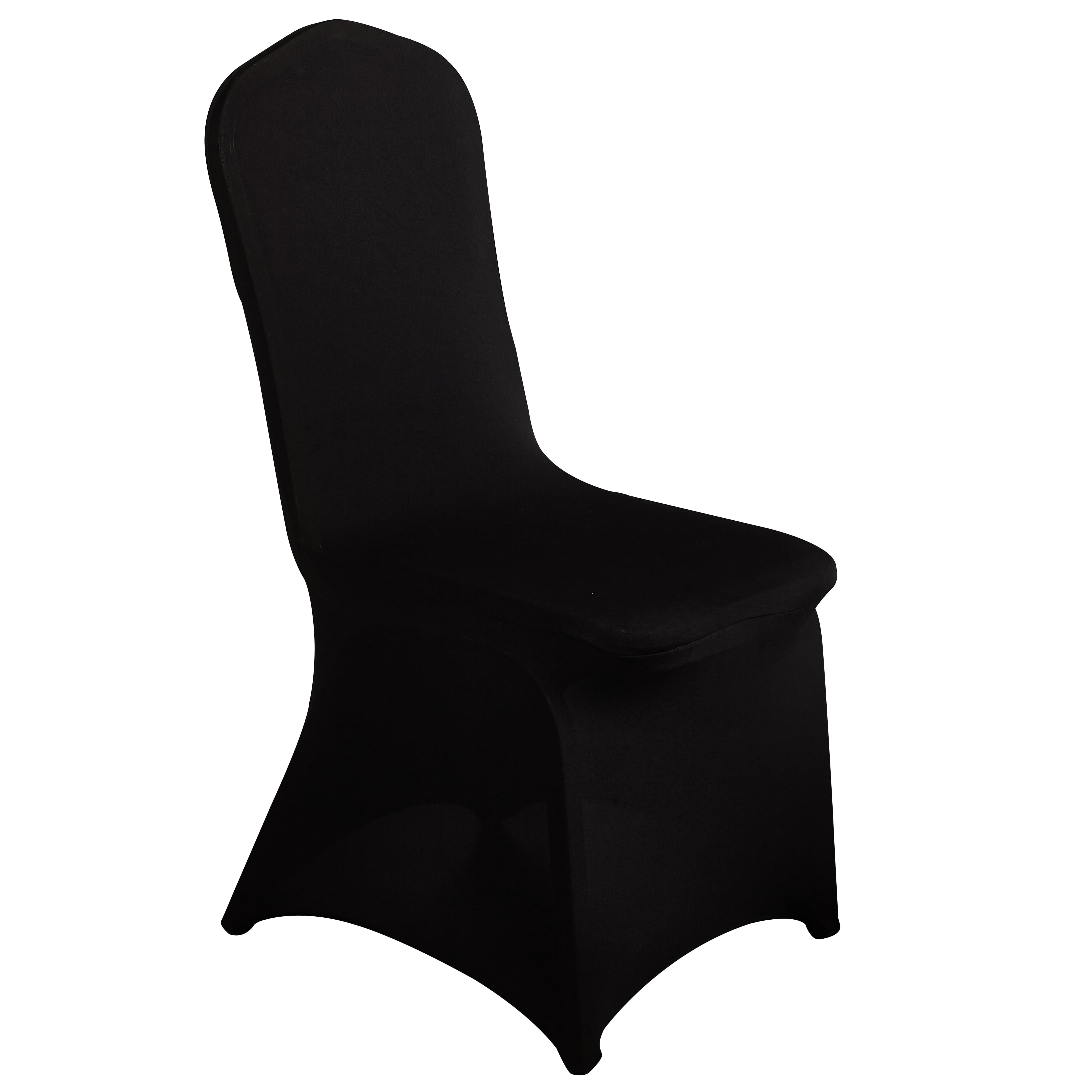 Black Premium Spandex Folding Chair Cover With 3-Way Open Arch, Fitted  Stretched Wedding Chair Cover With Foot Pockets 160 Gsm