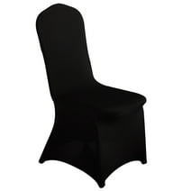 100pcs Stretch Spandex Chair Cover for Wedding Party Dining Banquet Event (Black, 100)