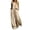 Khaki, variant on Two Piece Sets for Women Summer Outfits Round-Neck Sleeveless and Long Pants Casual 2PC Sets
