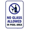 thumbnail image 1 of Pool Rules Sign, No Glass Allowed in Pool Area,, 1 of 8