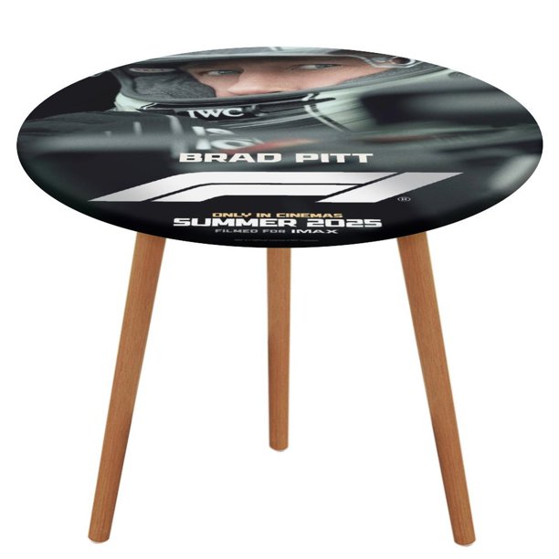 F1 de Brad Pitt-theme Fitted Round Tablecloths Elastic Edged Table Covers Waterproof Table Cloth for Kitchen Holiday Party Tables Decor 150cm