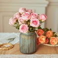 thumbnail image 3 of Farfi Decorative Artificial Rose Vivid Realistic Exquisite DIY Anti-fade Table Centerpieces Faux Silk Flower Home Decor (Light Pink), 3 of 13
