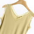 thumbnail image 5 of Tnhcen Women's Solid Color Lace Trim Tank Top Sleepwear Sleeveless Modal Cotton Polyester Blend Pajama L-2XL, 5 of 5