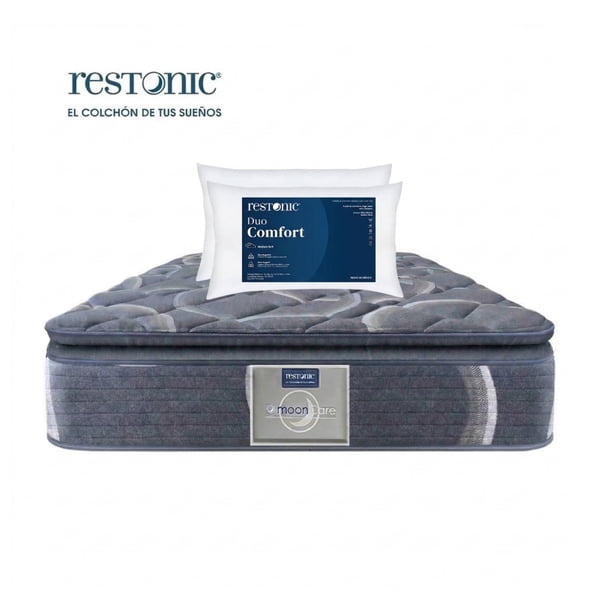 Colchón King Size Restonic Ortopédico Confort Plus + 2 Almohadas Restonic