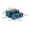 thumbnail image 7 of Dory Decorative Box Set of 2, Deep Blue Black Faux Marble Accent Glass, 7 of 7