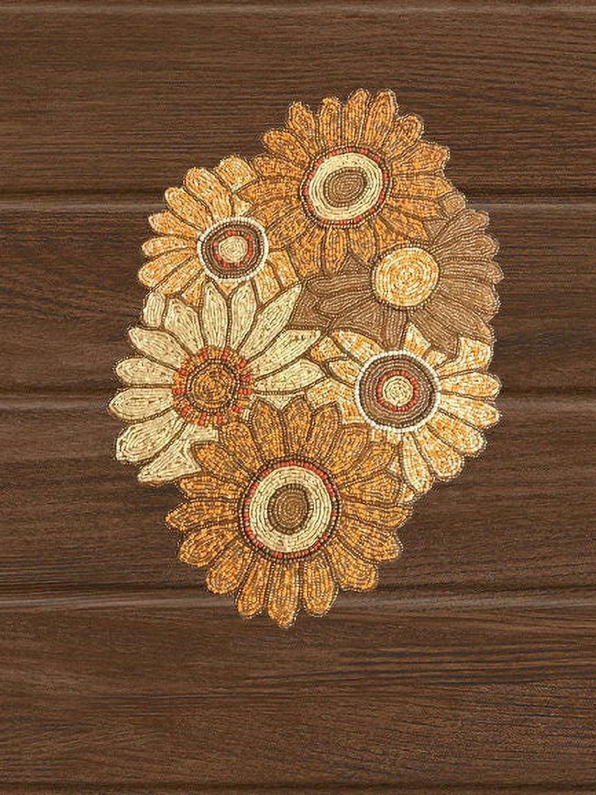 Set of 13 Pieces, Sunflower Table Runner And Placemat Set, Beaded Table Runner And Tablemat Set, Wedding Table Decoration