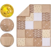 3 Piece Baby Crib Bedding Set for Boys & Girls - Newborn, Infant & Toddler Nursery Bed Set Decor with Fitted Crib Sheet, Dust Ruffle Comforter - Boho Celestial