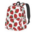 thumbnail image 1 of Disketp Hand Drawn Strawberry Mochila Escolar de Gran Capacidad y Peso Ligero, Mochila de Viaje Ideal para Escuela, Trabajo y Uso Diario, Cómoda y con Estilo, 1 of 8