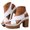 White, variant on Pandaie Open Toe Ankle Strap Sandals Womens Platform Orthopedic High Heels Criss Cross Band Slingback Dress Pumps Shoes (Beige,6)