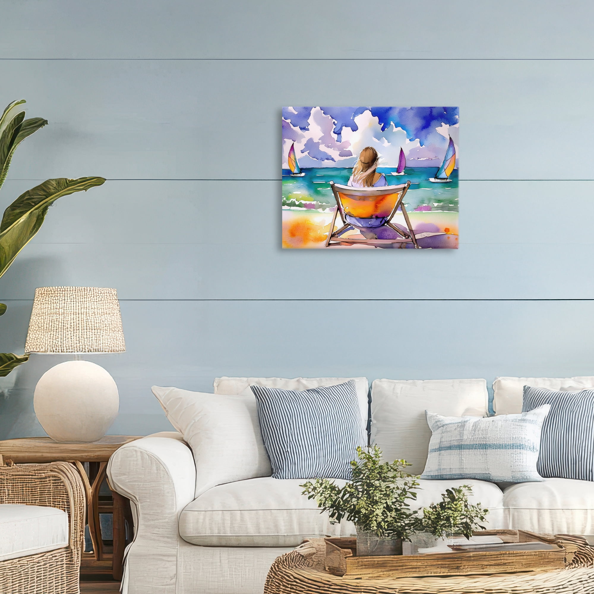 Stupell Industries Front Row to Paradise Canvas Wall Art, design by Shelly Craig