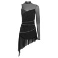 thumbnail image 1 of Yhong Robe Justaucorps de Danse Lyrique avec Strass Scintillants pour Dames Patinage à Roulettes Robe de Danse Noire TG, 1 of 7