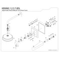 thumbnail image 6 of Kingston Brass KB5897DL Concord Single-Handle Pressure Balanced Tub and Shower Faucet, Brushed Brass, 6 of 7