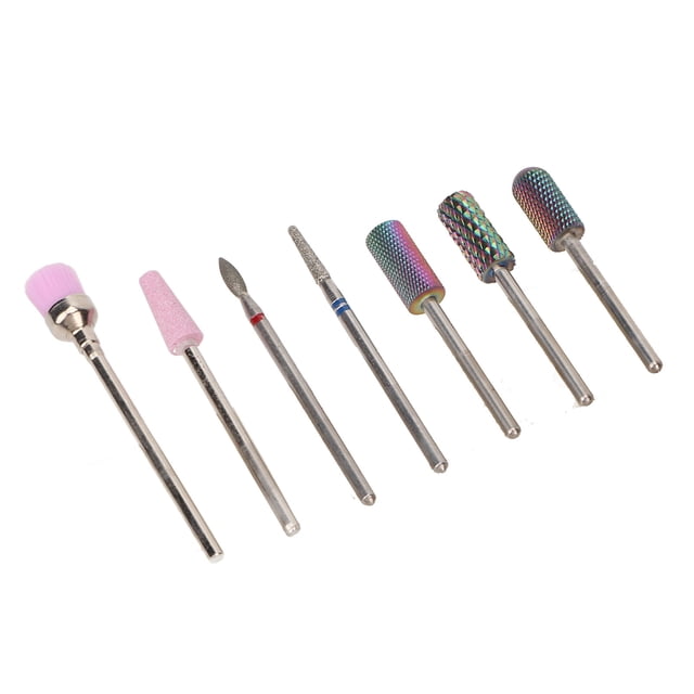 Brocas para pulir uñas NikouMX 7 piezas acero inoxidable
