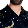thumbnail image 5 of Taurus Constellation Men's Short Sleeve Poplin Shirt, Casual Printed Button Down, Summer Beach Hawaiian Shirts, Unisex, 5 of 6