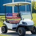 thumbnail image 3 of Uorisanigo Retro American Flag Golf Cart Seat Cover Anti-Slip Golf Cart Replacement Front Seat Adjustable Straps Cart Seat Cushion Covers Golf Cart Accessories Easy to Install, 3 of 7