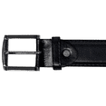 thumbnail image 2 of 2X to 5X Black Stitched Leather Belt with Removable Belt Buckle, 2 of 3