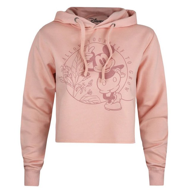 Disney - Sudadera Corta Allow Yourself To Grow de Mickey Mouse para Mujer (Rosa Dusty)