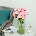thumbnail image 5 of 12PCS Artificial Silk Flowers Realistic Roses Bouquet Long Stem for Home Wedding Decoration Party (12pcs-Pink), 5 of 6