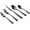 Bailey-Black, variant on Bailey 20-Piece Forged Stainless Steel Flatware Set Cutlery Set,Service for 4,Matte Satin Finish,Dishwasher Safeā¦