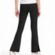 thumbnail image 5 of Pantalones de yoga acampanados de color liso para niñas, con bolsillos y cintura elástica, de poliéster, tallas medianas y grandes., 5 of 9