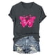 thumbnail image 4 of Fiudx Ofertas Flash Artículos En Oferta Blusa de Manga Corta con Estampado de Moda para Mujer, Divertida Camiseta con Cuello Redondo, 4 of 4