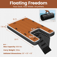 thumbnail image 2 of Danrelax 8' x 5' Inflatable Floating Dock with Dog Ramp, Marine-Grade Brushed PVC, Non-Slip EVA Deck, 8" Thick Swim Platform for Boats, Lake & Pool, 2 of 7