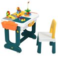 thumbnail image 1 of Gymax 5 in 1 Kids Activity Table Set w/ Chair Toddler Luggage Building Block Table, 1 of 10