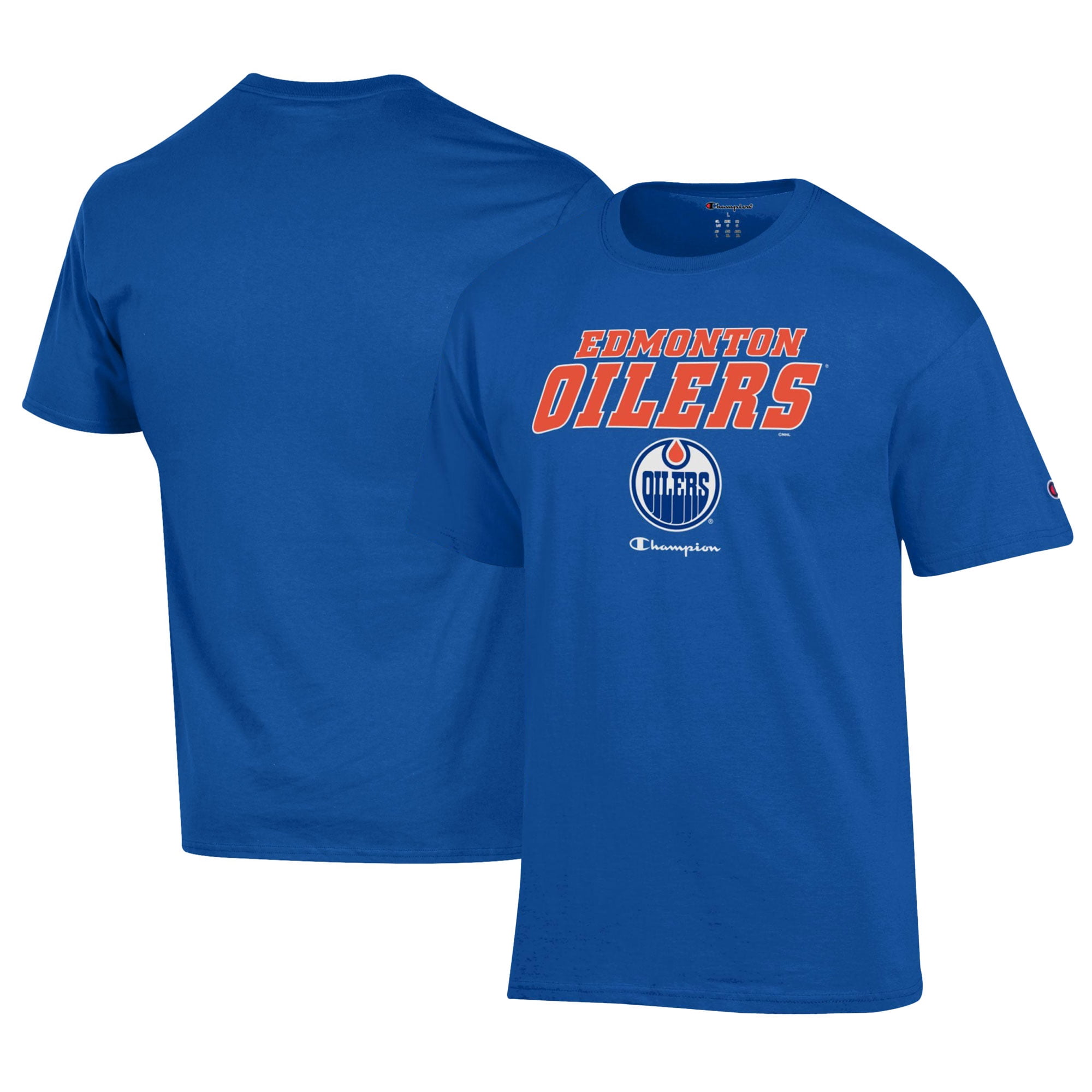 Men's Champion Royal Edmonton Oilers Jersey T-Shirt