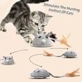 thumbnail image 3 of AMERTEER Interactive Cat Mouse Toy Automatic Electric Mouse Teaser Toy Realistic Kitten Feather Toy, 3 of 8