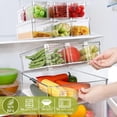 thumbnail image 3 of Juego de 12 Organizadores de Refrigerador, Contenedores de Acrilico de Nevera Transparentes con Tapas, Recipientes para Congelar Alimentos sin BPA para Frutas y Verduras, para Cocina, 3 of 8