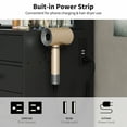 thumbnail image 7 of 13 Drawers Vanity Desk, Makeup Vanity with Power Outlet, Vanity Table with Mirror and LED Bulbs, 3 Color Lighting Modes, Glass Top, Dressing Table for Bedroom, 7 of 7