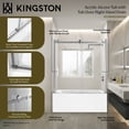thumbnail image 6 of Kingston Brass KVTAP6032R227 60-Inch Acrylic Rectangular 3-Wall Alcove Tub Combo with Tub Door (Right Hand Drain) in White/Brushed Brass, 6 of 9