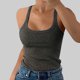 thumbnail image 3 of Camiseta sin mangas de cuello redondo y tirantes finos para mujer - Camiseta ajustada de algodón, camiseta informal sin mangas para combinar en primavera/verano, 3 of 4