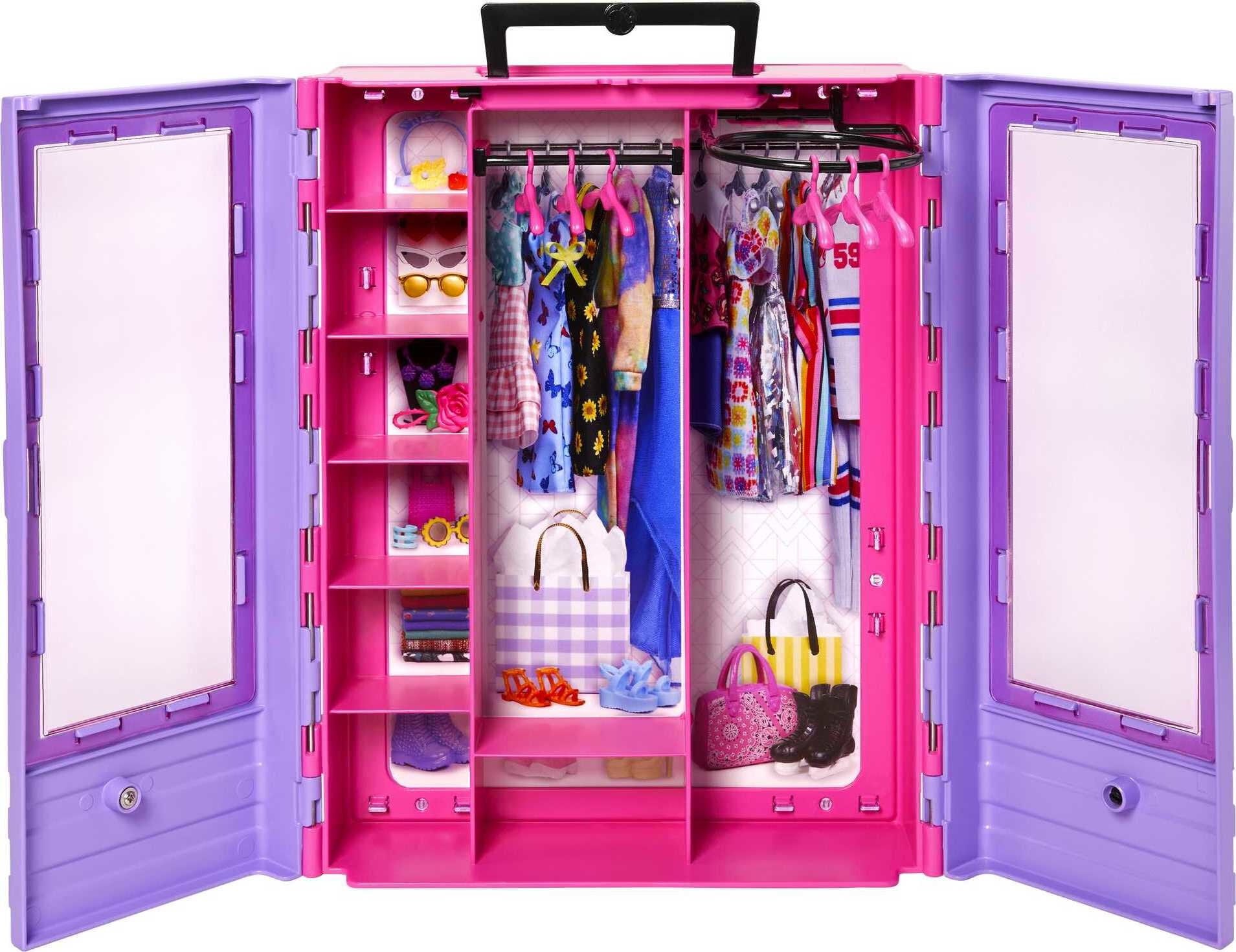 Barbie Closet Playset with 30+ Accessories, 5 Complete Looks