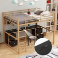 thumbnail image 6 of Full Size Loft Bed with Desk, Full Loft Bed Frame with Storage Drawers, Cabinets, Bedside Tray, Charging Station, USB and Socket for Bedroom, No Box Spring Needed, Easy Assembly, 6 of 7