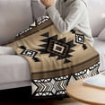 thumbnail image 3 of Brown Southwest Blanket Soft Cozy Warm Throw Blanket for Couch, Plush Fuzzy Flannel Fleece Blankets for Sofa, Farmhouse Boho Aztec Geometric Neutral Bed Blankets Lightweight Gifts for Women, 40"x60", 3 of 9