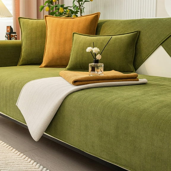 27.5x60-In Sofa Cover & Four Seasons Universal Modern Simple Sofa Cushion-Green,Couch Covers For Sofa,Sectional Couch Covers,Sofa Covers