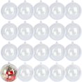 thumbnail image 3 of Paquete de 20 bolas de plástico transparente rellenables para adornos navideños de 3,15''/80 mm para fiestas de Navidad, bodas, fiestas y el hogar, 3 of 5