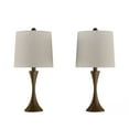 thumbnail image 2 of Lavish Home Set of 2 Table Lamps with Energy-Efficient LED Bulbs (Bronze), 2 of 6
