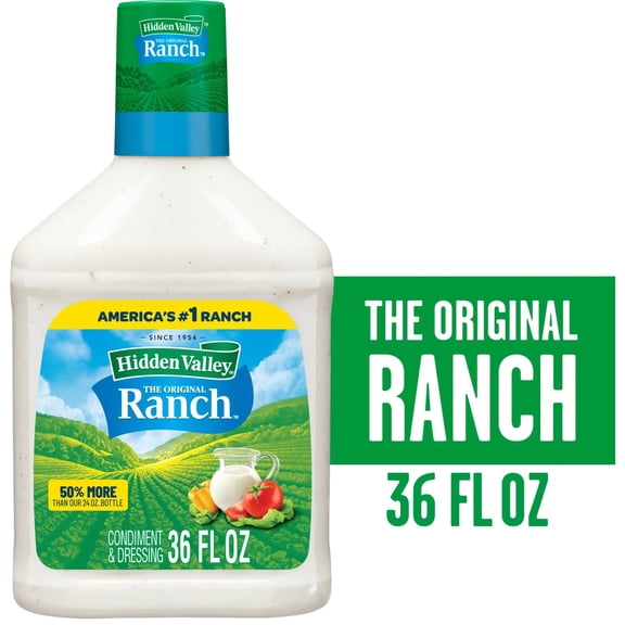 Hidden Valley Keto-Friendly Original Ranch Salad Dressing and Topping, 36 fl oz Bottle