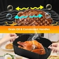 thumbnail image 4 of LAICAIW 2 Pcs Doublures en Silicone pour Friteuse à Air Chaud, 10 QT Panier Rectangulaire Réutilisable en Silicone pour Friteuse à Air Insert de Casserole Plateau de Cuisson Accessoires pour Ninja DZ401 DZ550 / Antiadhésif / Nettoyage Facile / Qualité Alimentaire / Chaleur, 4 of 7