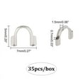 thumbnail image 2 of 35pcs Stainless Steel Wire Protectors U Shape Wire Guardian Loops Terminators Cap End Tip Beads Wire Protectors for Jewelry Making About 7mm Wide Hole 0.7mm, 2 of 6