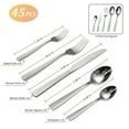 thumbnail image 2 of Lorena 45-Piece Stainless Steel Silverware Flatware Cutlery Set, Service for 8, Xan, 2 of 10
