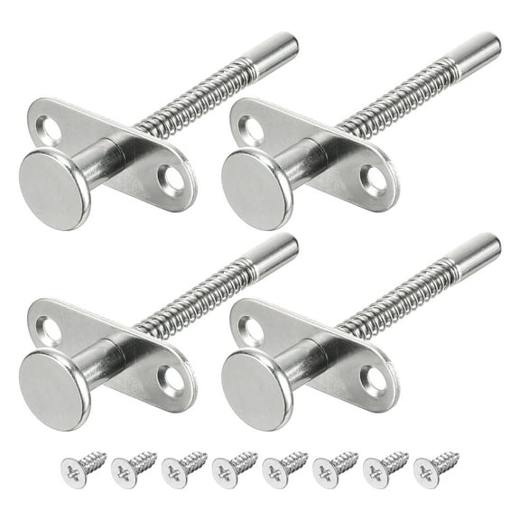 Uxcell Plunger Latches, 6.5x80mm/0.26x3.15inch Steel Spring-Loaded Bolt Plunger Latch, 4Pack
