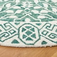 thumbnail image 3 of Safavieh Dip Dye Beranadette Floral Wool Area Rug, Dark Green/Ivory, 7' x 7' Round, 3 of 11