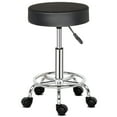 thumbnail image 5 of Tcbosik 13" Round Rolling Stool on Wheels, Height Adjustable Swivel Stool Chair for Home Spa Salon Massage (White, 19.69"-25.39"), 5 of 8