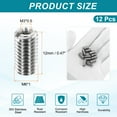 thumbnail image 2 of Thread Adapters Sleeve Reducing Nut, 12Pcs M6x1 Male to M3x0.5 Female Repairing Insert Nut Screw Reducer Conversion 303 Stainless Steel Fastener 12mm, 2 of 7
