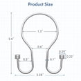 thumbnail image 5 of Bathway Shower Curtain Hooks Chrome Shower Curtain Rings with Cylindrical Design, 12Pcs Metal Shower Curtain Hooks Rust Proof, Smooth Glide Double Shower Hooks Rings for Shower Curtain, 5 of 7