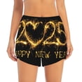 thumbnail image 2 of Balery Happy New Year 2025 D Pantalones cortos deportivos para mujer con forro y dos bolsillos, elásticos, para entrenamiento, gimnasio, yoga-XX-Large, 2 of 7