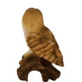 thumbnail image 4 of Garden Decor Animal Statue Small Barn Owl On Stump, 4 of 5